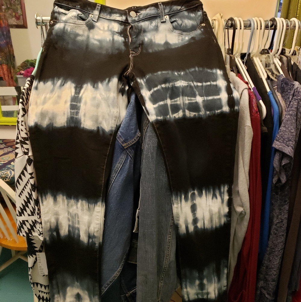 Tie dye jeans